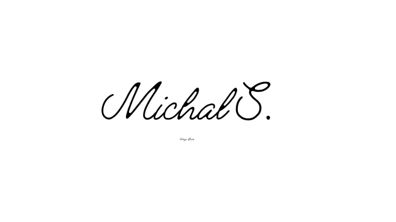 Michal's signature